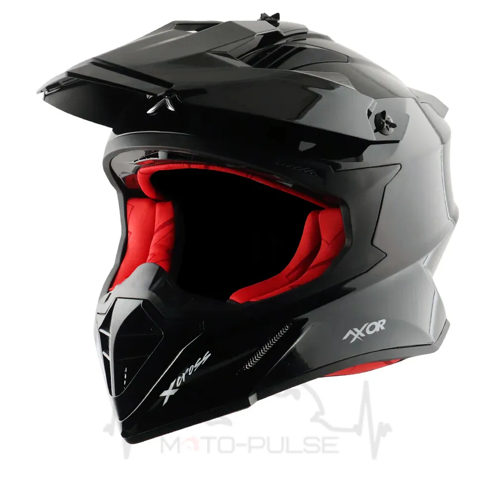 Мотошолом AXOR X-CROSS SC (Чорно-червоний) S